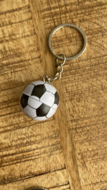 Metalen voetbal sleutelhanger