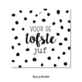 cadeaukaartje voor de tofste juf