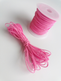 Elastisch koord 1mm, roze 5 meter