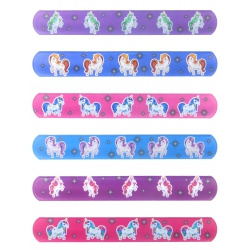 Unicorn gekleurd klaparmbandje met naam