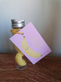 Cadeaulabel gaan met die banaan