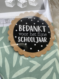 yathzee cadeautje - bedankt voor het fijne schooljaar