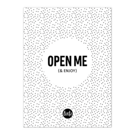 Fles etiket | open me (& enjoy)