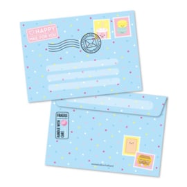 Blauwe A6 enveloppe, happy mail for you