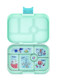 Yumbox Original- Serene Aqua / Paris tray, 6 vakken