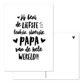 Kaart jij bent de liefste, leukste, stoerste papa van de hele wereld