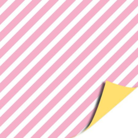 Dubbelzijdig inpakpapier pink lines