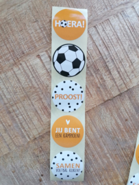 Set van 5 voetbal (sluit)stickers