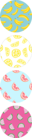 Set van 4 zomer fruit sluitstickers