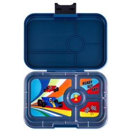 Yumbox Tapas XL -Monte Carlo Blue / Race Cars tray - 4 vakken