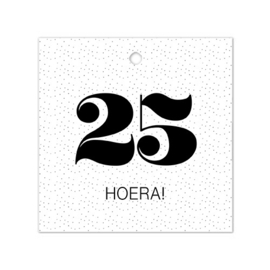 Cadeaulabel - 25 Hoera