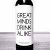 zelfklevend great minds drink alike, Mama Drinkt Wijn