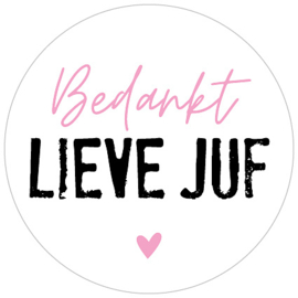 (sluit)sticker bedankt lieve juf