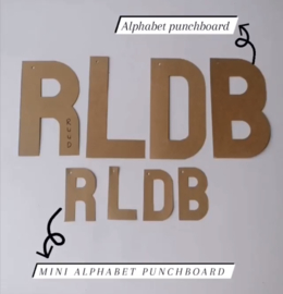 Mini Alphabet punch board, alfabet pons bord