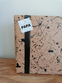 voor mijn liefste papa (sluit)sticker zwart/wit