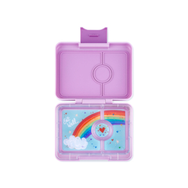 Yumbox Snack- Lulu Purple / Rainbow tray,  3 vakken