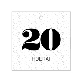 Cadeaulabel - 20 Hoera