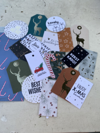 Mix cadeaulabels  kerst - 20x