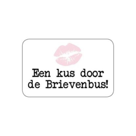 Sluitsticker een kus door de brievenbus  ideaal voor op  brievenbuspost