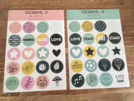 stickervel voor in je invulboek rose en mint