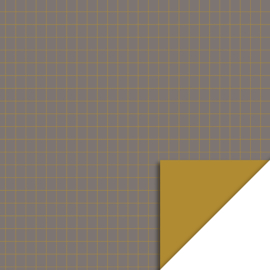 Dubbelzijdig inpakpapier Grid Dark Grey - Retro Yellow