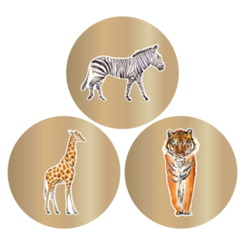 Set van drie (sluit)stickers dieren
