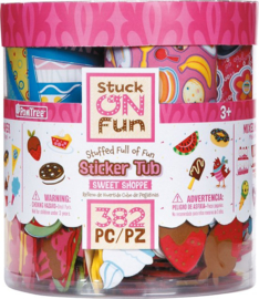 Sticker Tub stationery, pot vol sweet shop stickers 382 stuks
