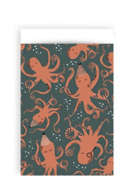 cadeauzakje octopus 12 x 19 cm ocean