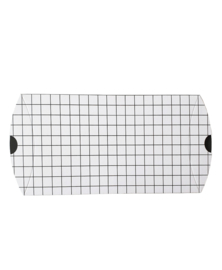 gondeldoosje wit met zwarte grid