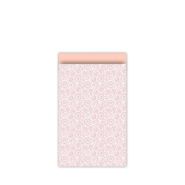 cadeauzakje Ethnic Flowers roze/pastel neon 12 x 19 cm