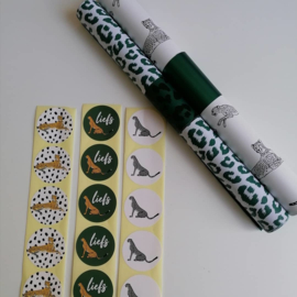 Inpakpapier Cheetah wild Green