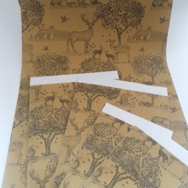 Inpakpapier Animals Forest Green