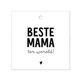 cadeaukaartje de beste mama ter wereld!