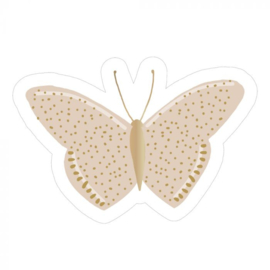 sticker beige vlinder