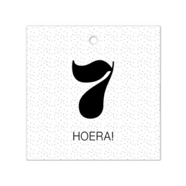 Cadeaulabel - 7 Hoera