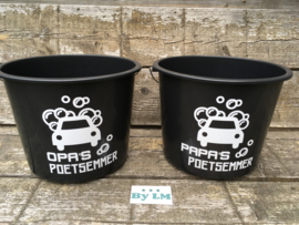 DIY Sticker voor poetsemmer/ autowassen