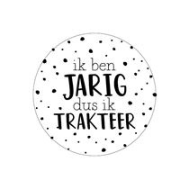 Sluitsticker ik ben jarig dus ik trakteer, dots