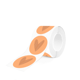 (sluit)sticker Heart Spot UV - Orange