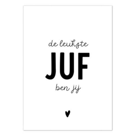 Kaart de leukste juf ben jij