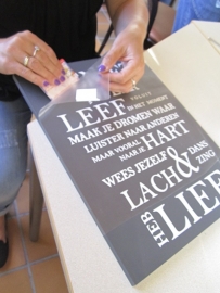 Workshop tekstbord maken