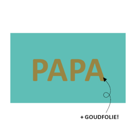 Sluitsticker papa, groen met goud