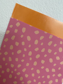 cadeauzakje 101 Dots Pink/Orange 12 x 19 cm