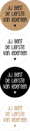 Set van 4 sluitstickers Jij bent de Liefste van Iedereen