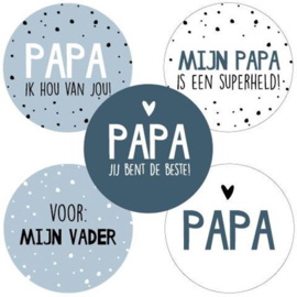 Set van 5 stickers voor papa, vaderdag