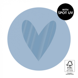 (sluit)sticker Heart Spot UV - Polar Blue