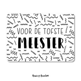 kaart voor de tofste meester, met enveloppe