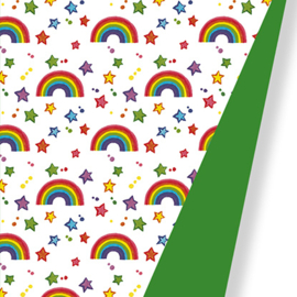 Dubbelzijdig inpakpapier Kids Rainbow 70x200 cm