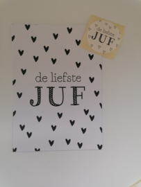 Kaart de liefste juf