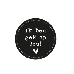 ronde sluitsticker  ik ben gek op jou !