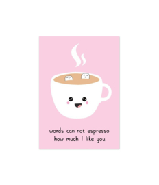 Ansichtkaart Words can not espresso how Munch i like you